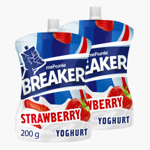 Melkunie Breaker aardbei yoghurt 200g 2x