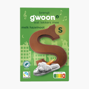 G'woon Chocoladeletter melk/noot s 135g