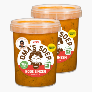 Oma's Rode linzen soep 510g 2x