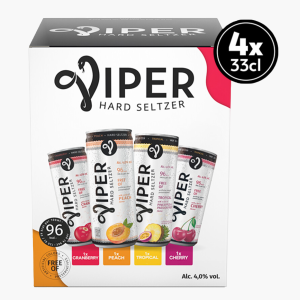 Viper Hard seltzer variety 4-pack 33cl
