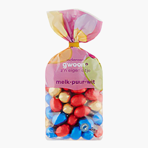 G'woon Paaseitjes melk/puur/wit 400g