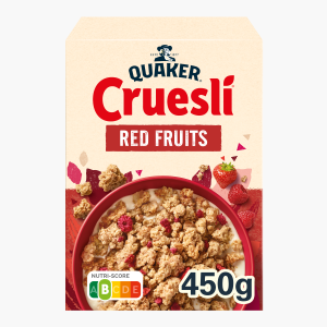 Quaker Cruesli Rode vruchten Ontbijtgranen 450g