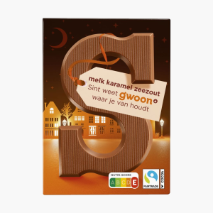 G'woon Chocoladeletter karamel zeezout 100g