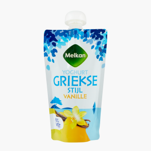 Melkan Griekse stijl pouch vanille 200g