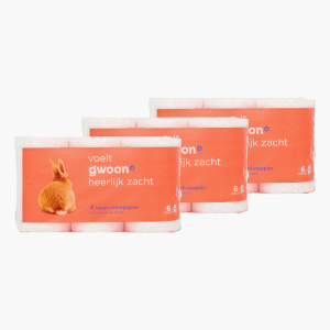 G'woon Toiletpapier 4-laags 6st 3x