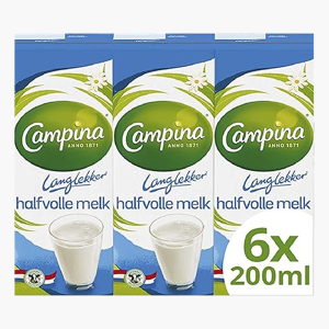 Campina Langlekker halfvolle melk 6x200ml