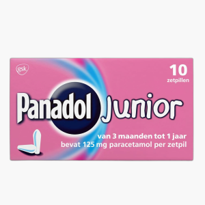 Panadol Junior Zetpillen 125mg 10st 3 maanden - 1 jaar 10st