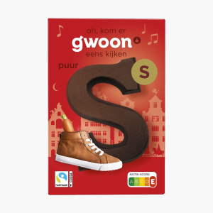 G'woon Chocoladeletter Puur 135g