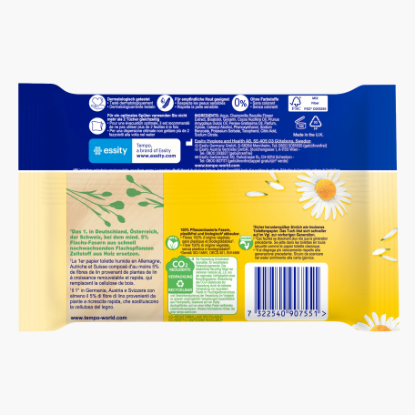 Tempo Toilettenpapier feucht Sanft&Sensitiv 42 Stück - Für eine sanfte Reinigung Tempo Toilettenpapier feucht Sanft&Sensitiv 42 Stück - Für eine sanfte Reinigung