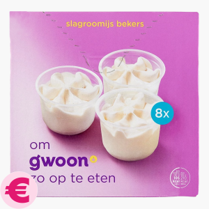 G'woon Slagroomijs Bekers 8st