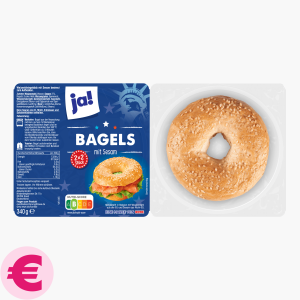 Ja! Bagel mit Sesam 4 Stk. 340g