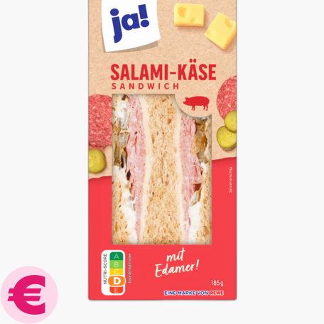 Ja! Sandwich Salami-Käse 185g