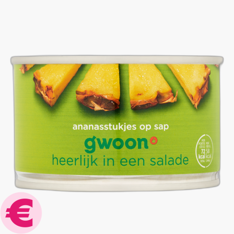 G'woon Ananasstukjes op sap 227g