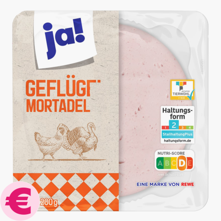 Ja! Geflügel Mortadella 200g