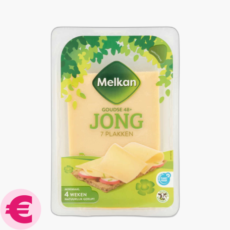Melkan Gouda jong plakken 190g