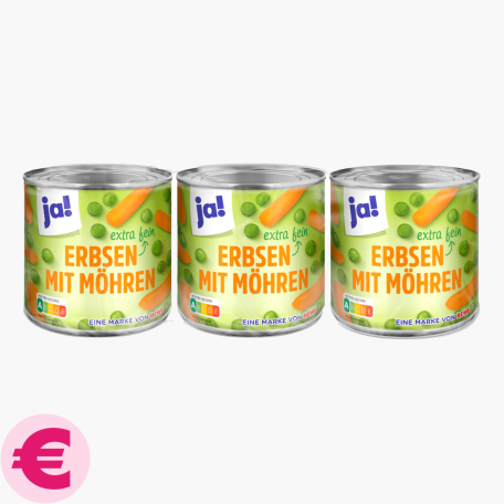 Ja! Erbsen und Möhren390g (3x130g)