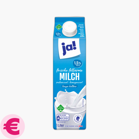 Ja! Frische fettarme Milch 1,5% 1l