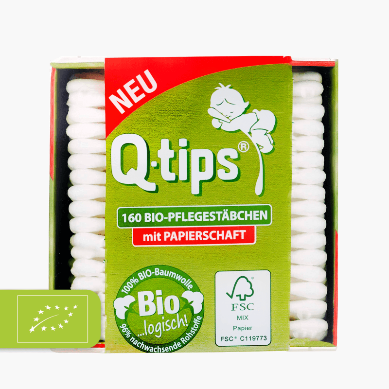 Q-Tips Wattestäbchen Bio 160 Stück