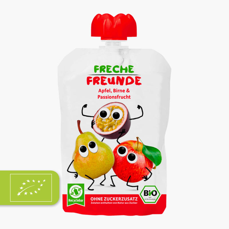 Freche Freunde Bio Quetschie Apfel, Birne & Passionsfrucht 100g