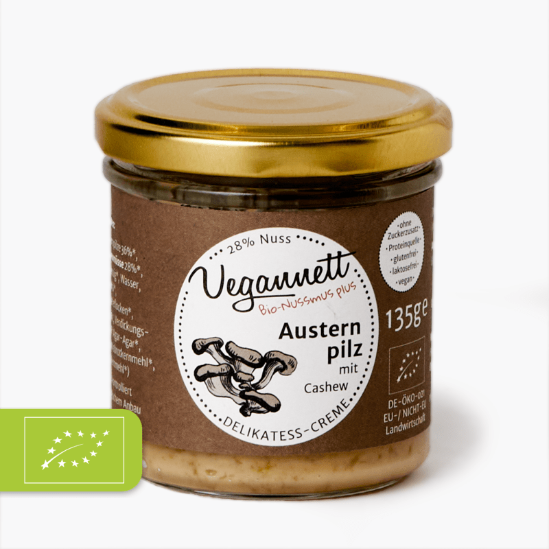 Veganett Bio Austernpilzaufstrich mit Cashewmus 135g