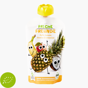 Freche Freunde Bio Quetschie Apfel, Banane, Ananas & Kokosnuss 100g