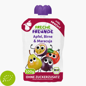 Freche Freunde Bio Quetschie Apfel, Birne & Maracuja 100g