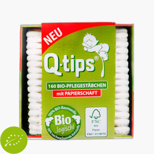 Q-Tips Wattestäbchen Bio 160 Stück