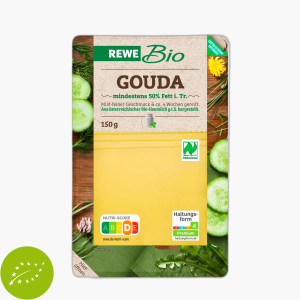 Rewe Bio Gouda in Scheiben 50% 150g