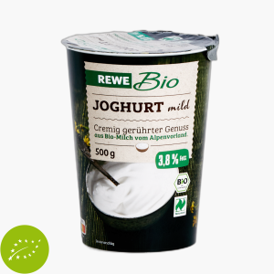 Rewe Bio Joghurt mild 3,8% 500g