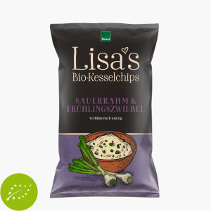 Lisa's Bio-Kesselchips Sauerrahm & Frühlingszwiebel 125g
