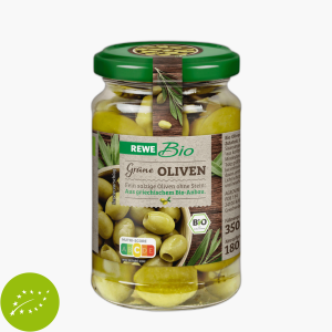 Rewe Bio Grüne Oliven ohne Stein 180g