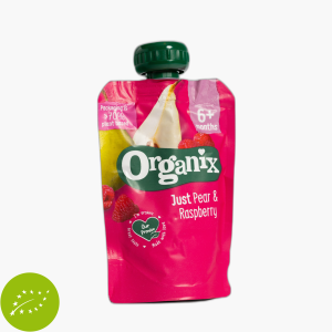 Organix Knijpfruit peer en framboos 6m 100g