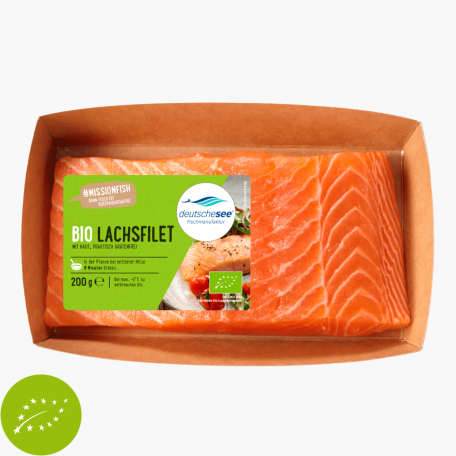 Deutsche See Bio Lachsfilet mit Haut 200g