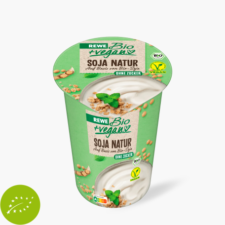 Rewe Bio + Vegan Soja-Joghurt Natur ungesüßt 500g