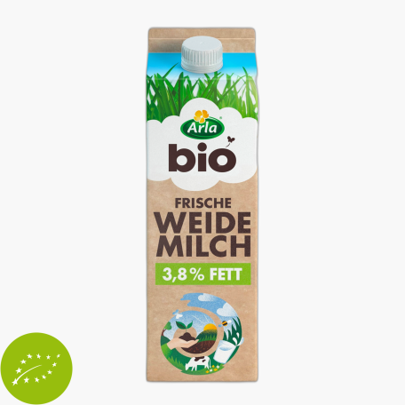 Arla Bio Frische Weidemilch 3,8% Fett. 1l