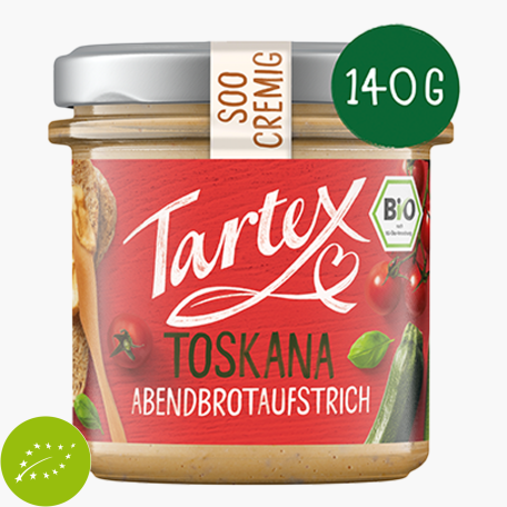 Tartex Bio Soo Cremig Brotaufstrich Toskana 140g