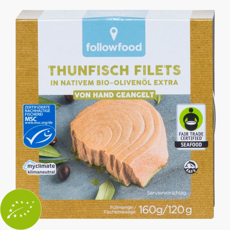Followfish MSC Thunfisch Filets in Bio-Olivenöl 160g