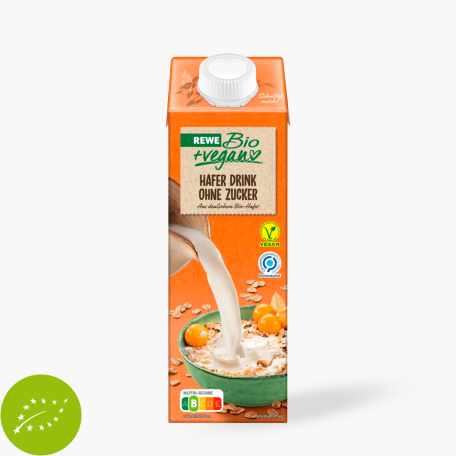 Rewe Bio + Vegan Hafer Drink ohne Zucker 1l