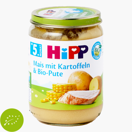 Hipp Bio Mais mit Kartoffeln und Pute 190g