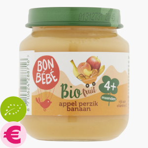 Bon Bebe 4M Appel Perzik Banaan 125g Bio