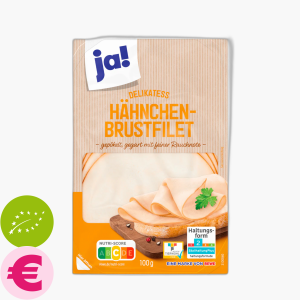 Ja! Delikatess-Hähnchenbrustfilet mit feiner Rauchnote 100g