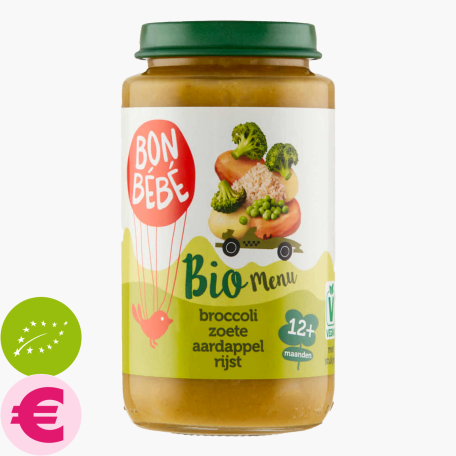 Bon Bebe Broccoli Zoete Aardappel Rijst 12m 250g Bio Bon Bebe Broccoli Zoete Aardappel Rijst 12m 250g Bio