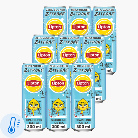 Lipton Zero Sparkling Zitrone 0,33l Dose x9