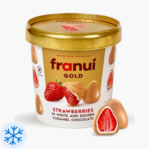 Franui Gold Aardbei wit & karamel chocolade 150g
