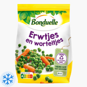 Bonduelle Erwtjes en Worteltjes Diepvries 400g