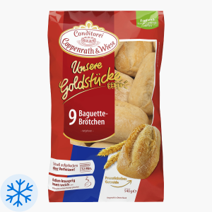 Coppenrath & Wiese Unsere Goldstücke Baguette-Brötchen 540g (9 Stück)