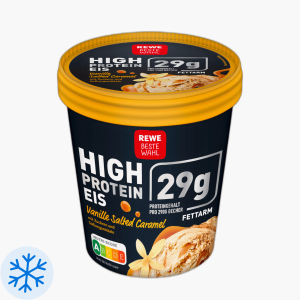 Rewe Beste Wahl High Protein Eis Vanille Salted Caramel 500ml