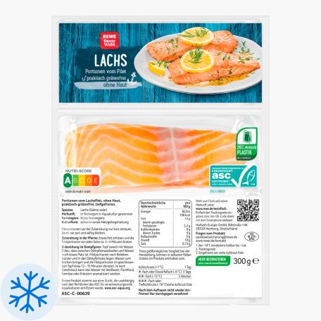 Rewe Beste Wahl Norwegisches Lachsfilet 300g (2 Stück)