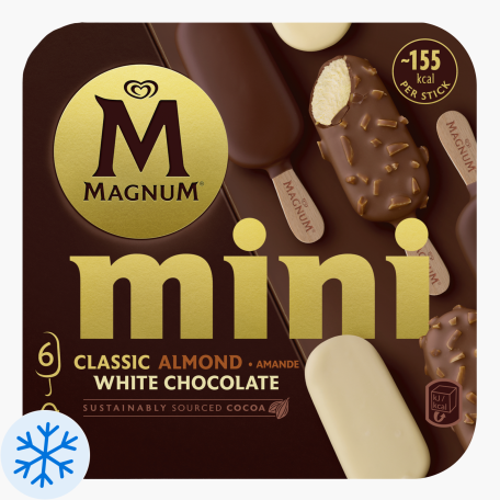 Magnum Mini Mix Classic Almond White 330ml (6x55ml)