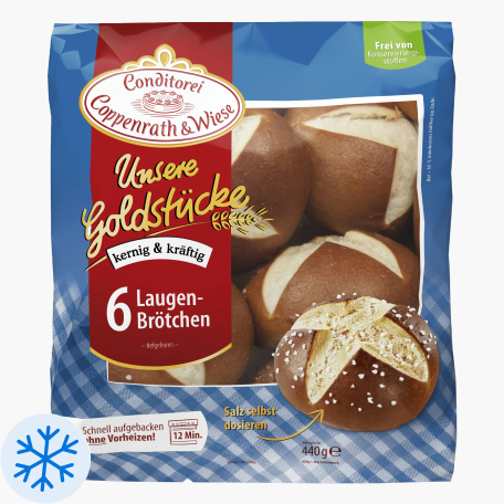 Coppenrath & Wiese Unsere Goldstücke Laugenbrötchen 440g (6 Stück)